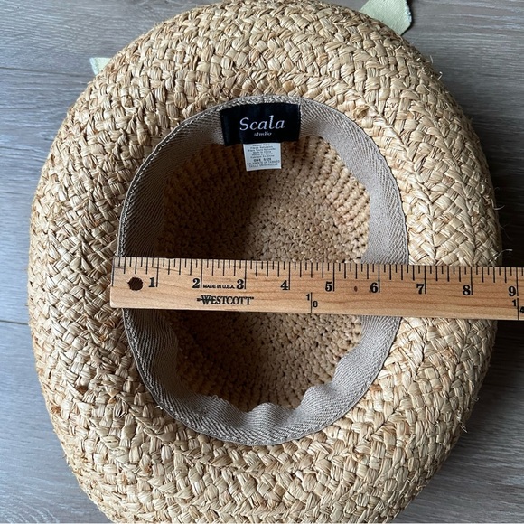 New Scala Studio Natural Straw Summer Hat - Picture 7 of 10